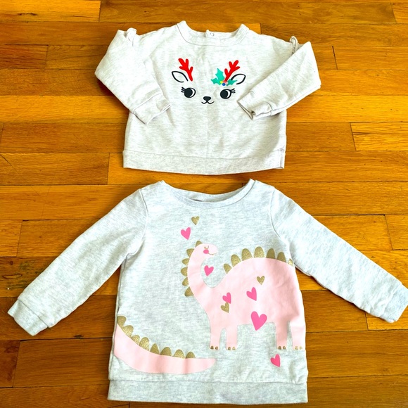 Bundle of sweatshirts for 18 M babygirl. Carter’s + Cat&Jack - Picture 1 of 8